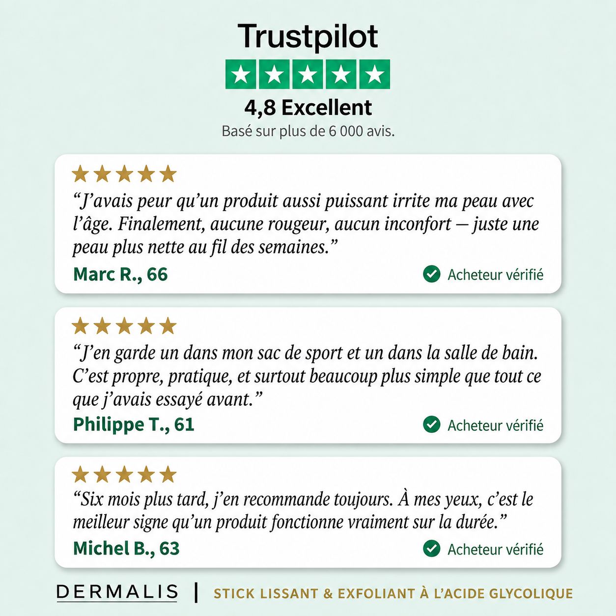 DERMALIS — Le Stick Lissant & Exfoliant à l’Acide Glycolique